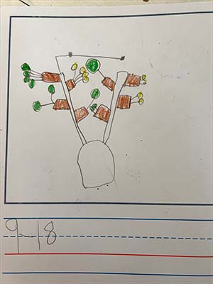 student's drawing of propgation tree
