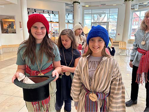 two students in costume