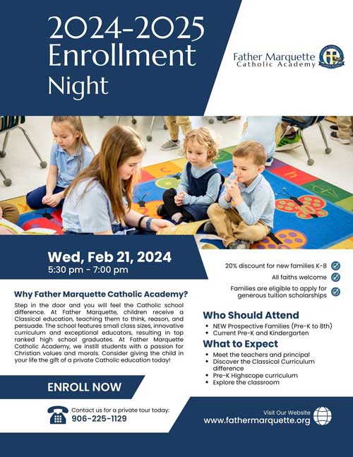 2024–2025 Enrollment Night flyer