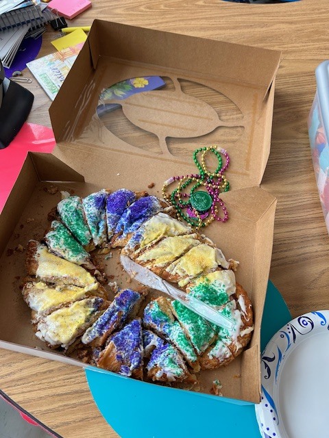 Box of beads for Mardi Gras celebration