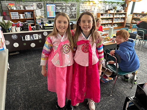 Students dressed to celebrate