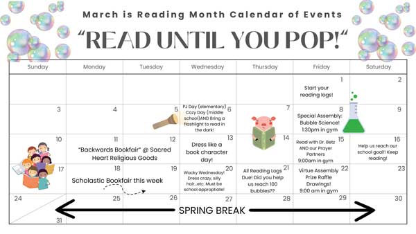 March is Reading Month flyer