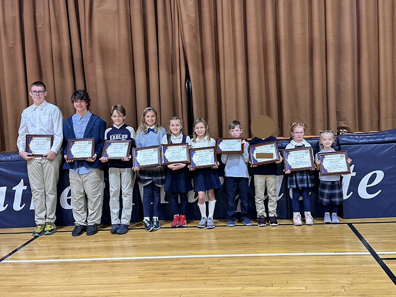 October Self Control Virtue Award Winners