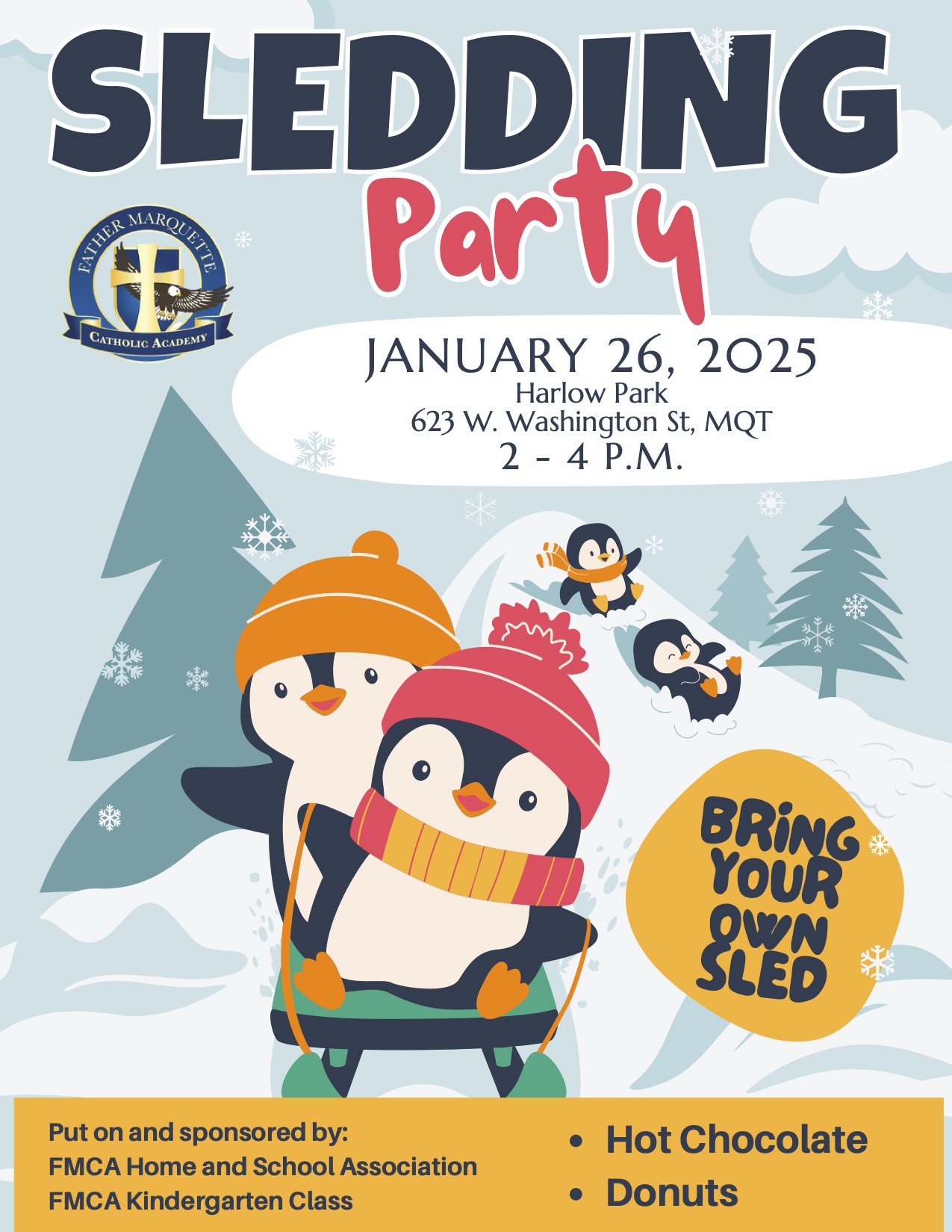 FMCA Sledding Party flyer