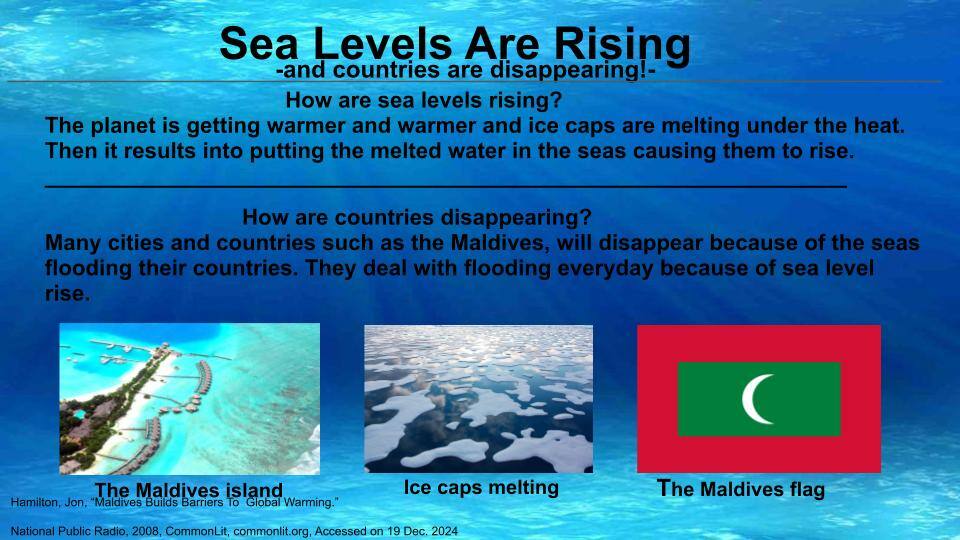 Sea levels are rishing slide